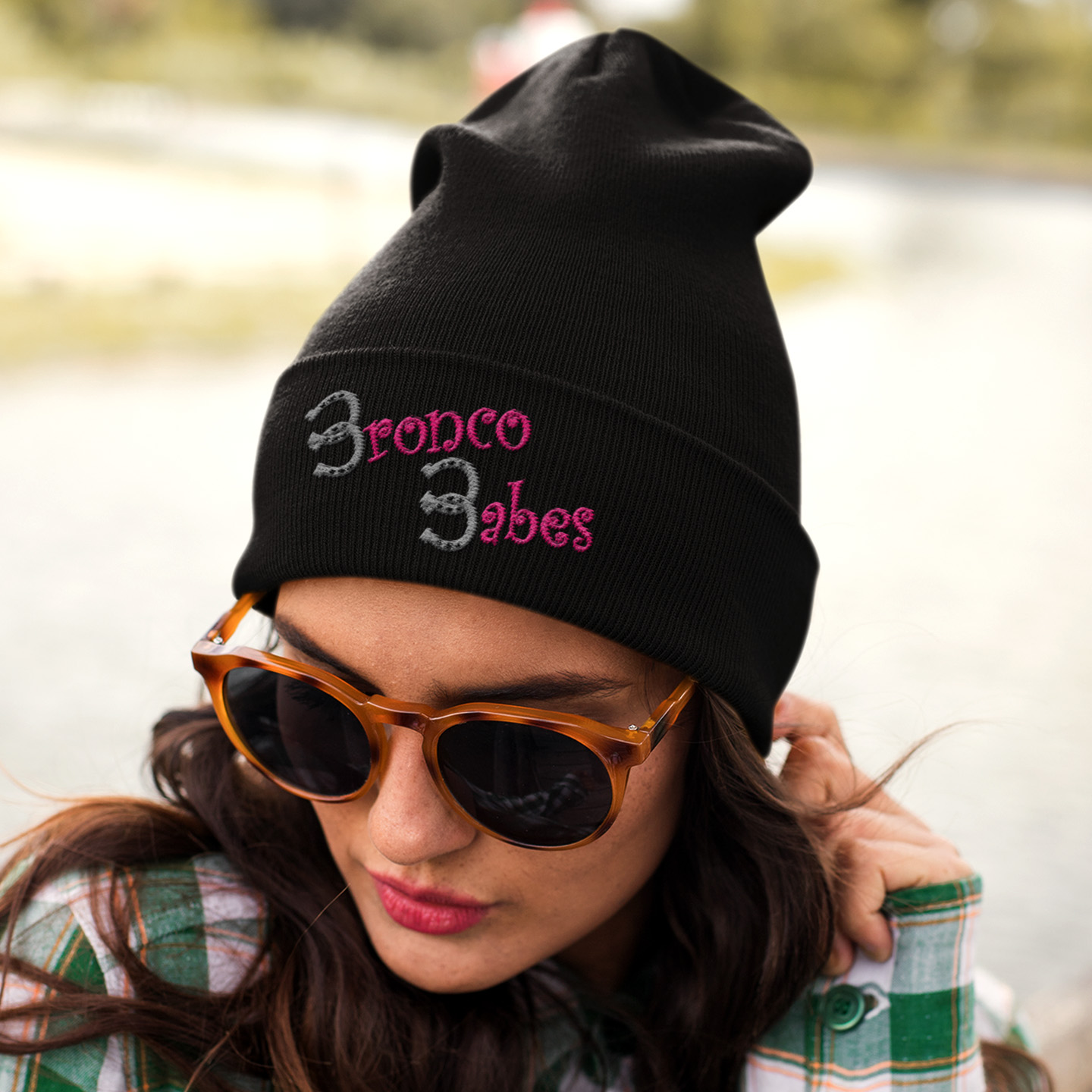Bronco Babes Logo Embroidered Beanie